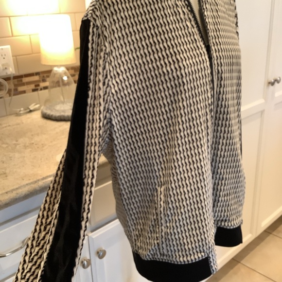 INC International Concepts Black and Tan Men’s Velour Full Zip Jacket LG - Picture 3 of 11